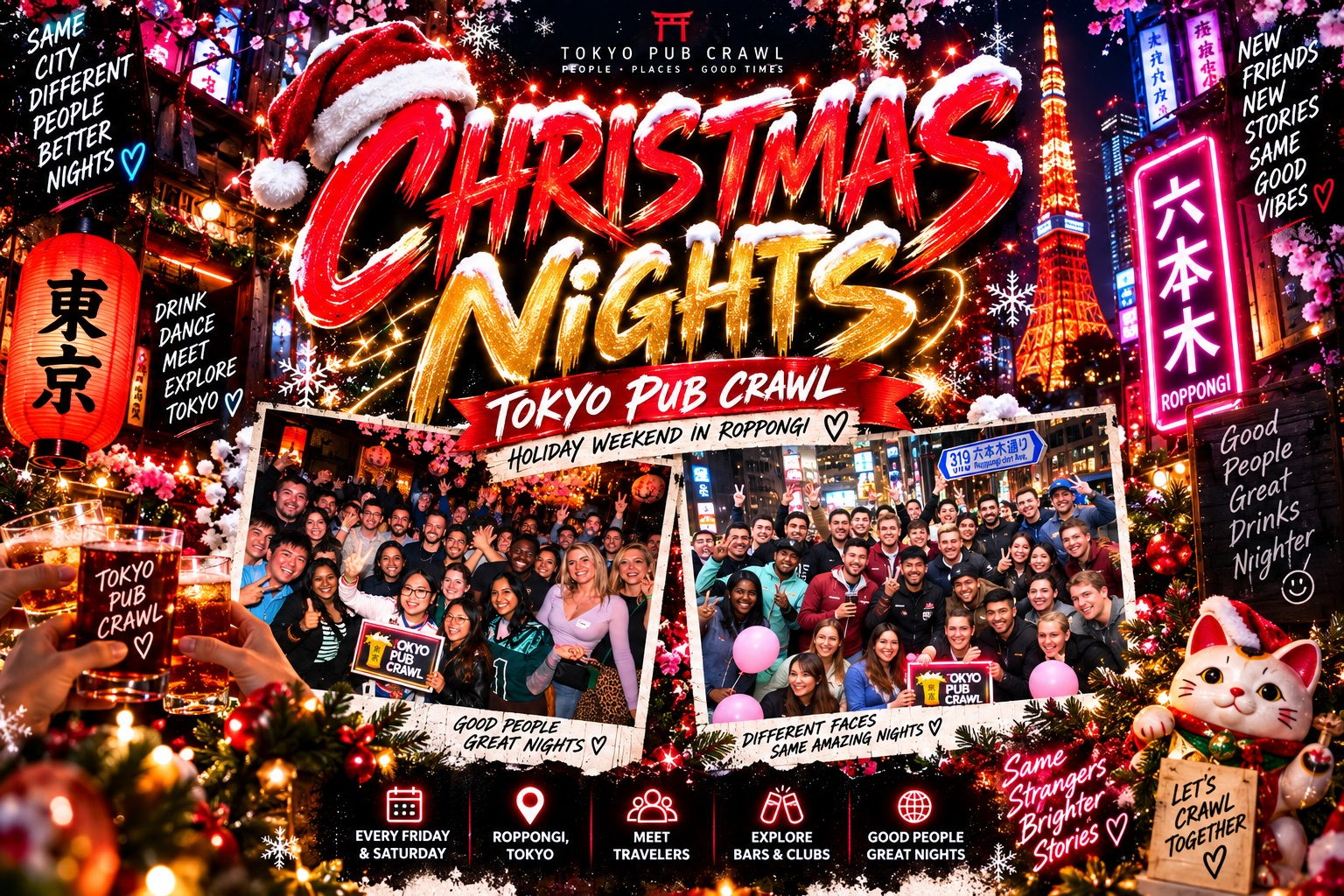 Tokyo Pub Crawl Christmas Nights