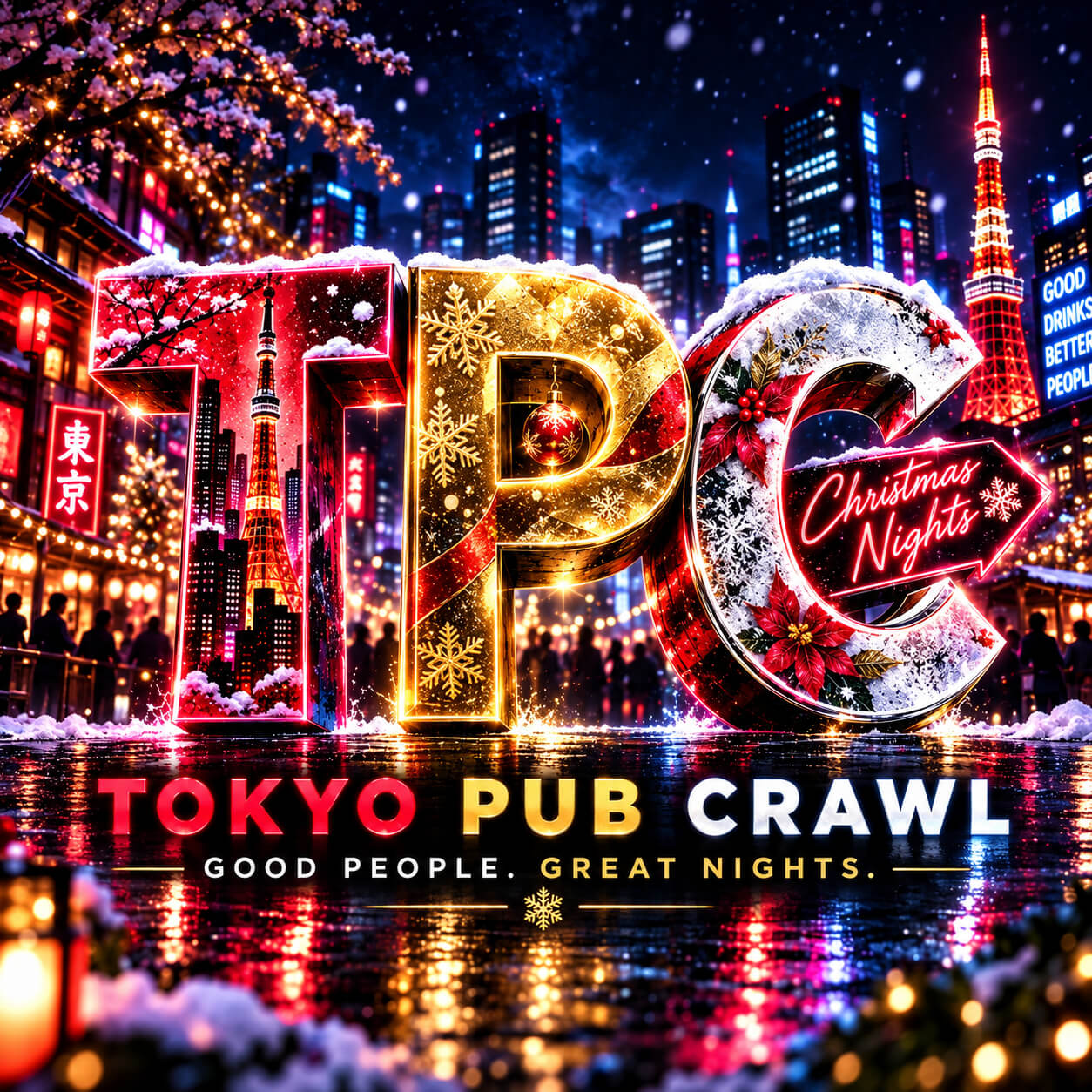 Tokyo Pub Crawl Christmas Nights artwork
