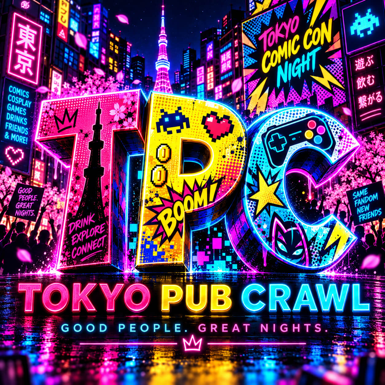 Tokyo Pub Crawl Tokyo Comic Con artwork