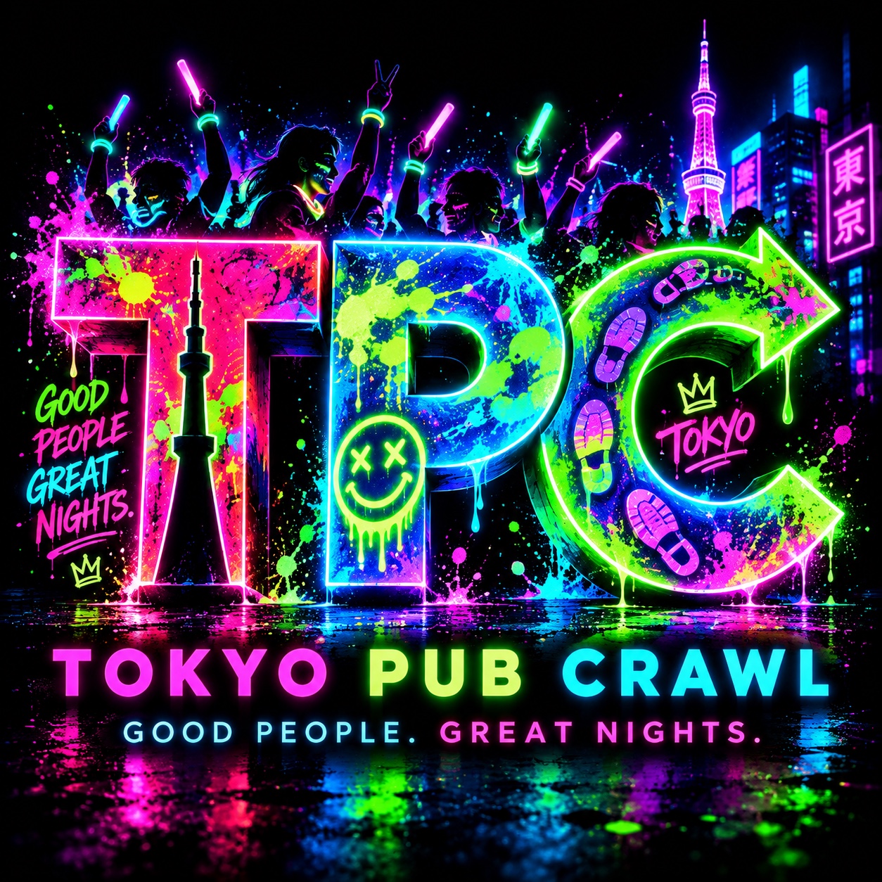 Tokyo Pub Crawl Glow Party artwork