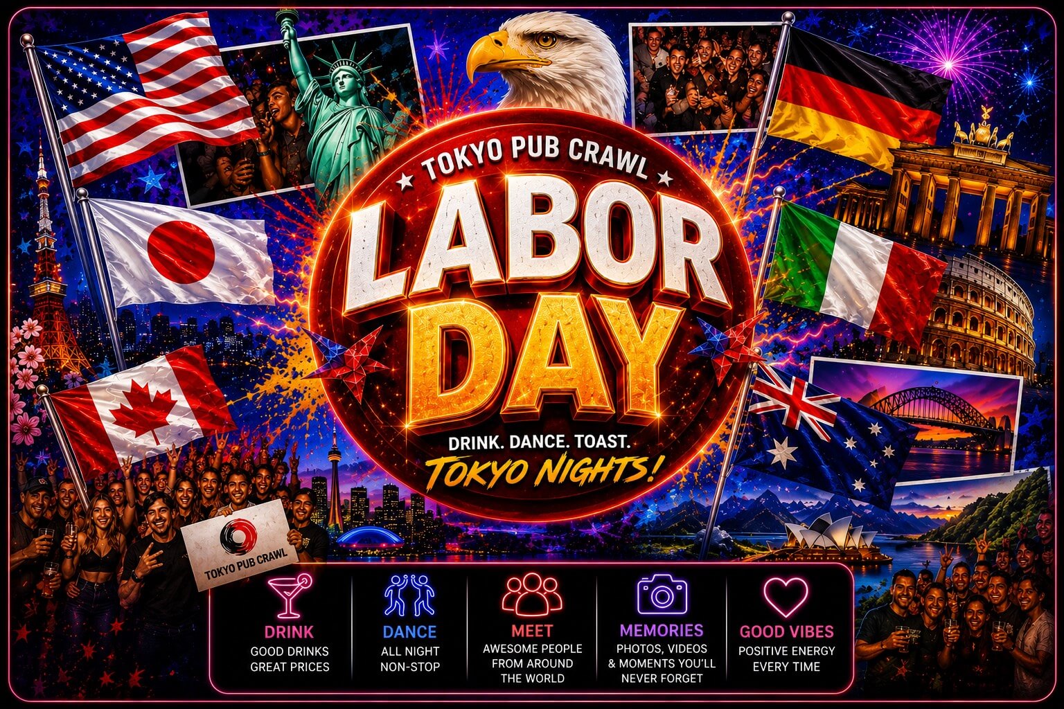 Tokyo Pub Crawl Labor Day Party