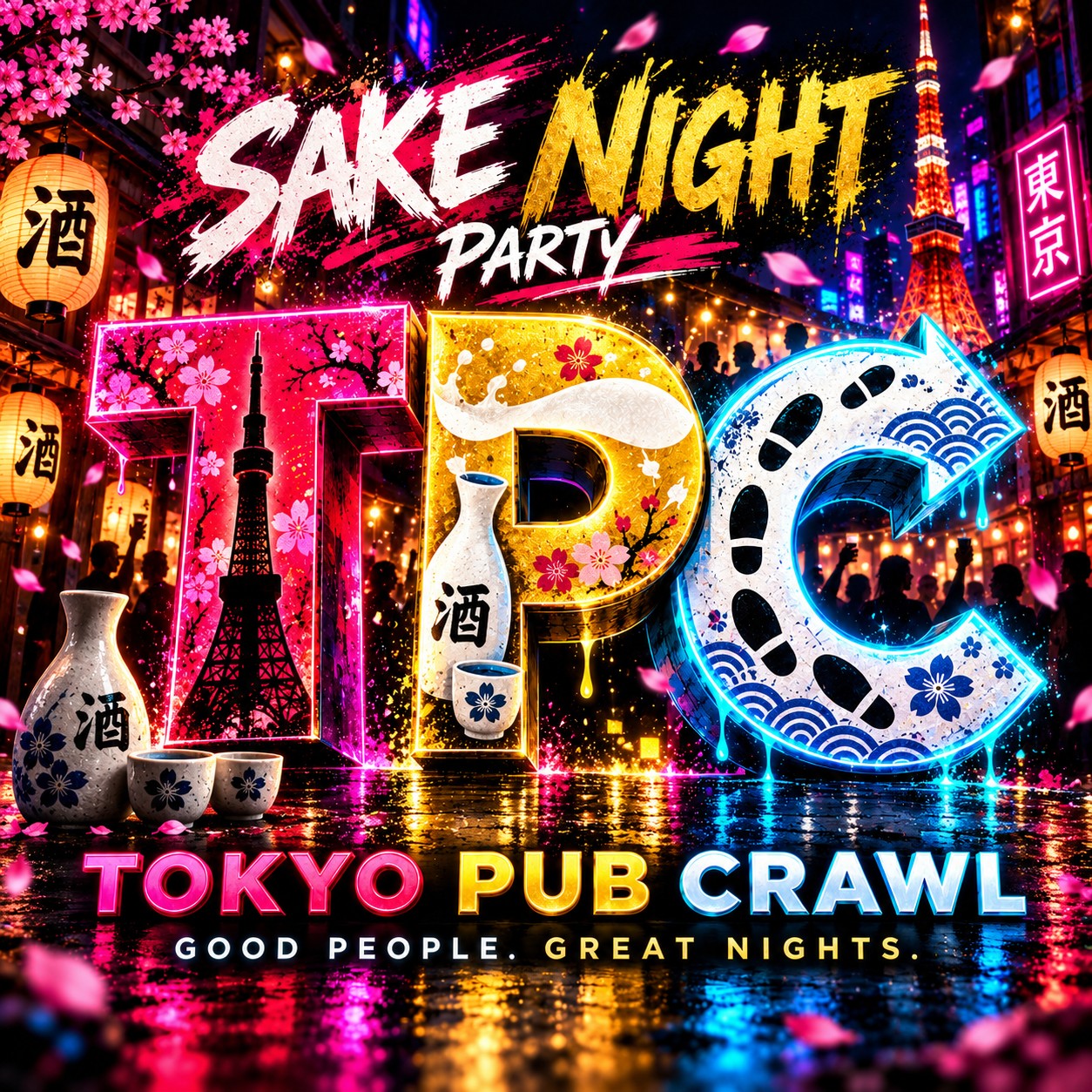 Tokyo Pub Crawl Sake Night artwork
